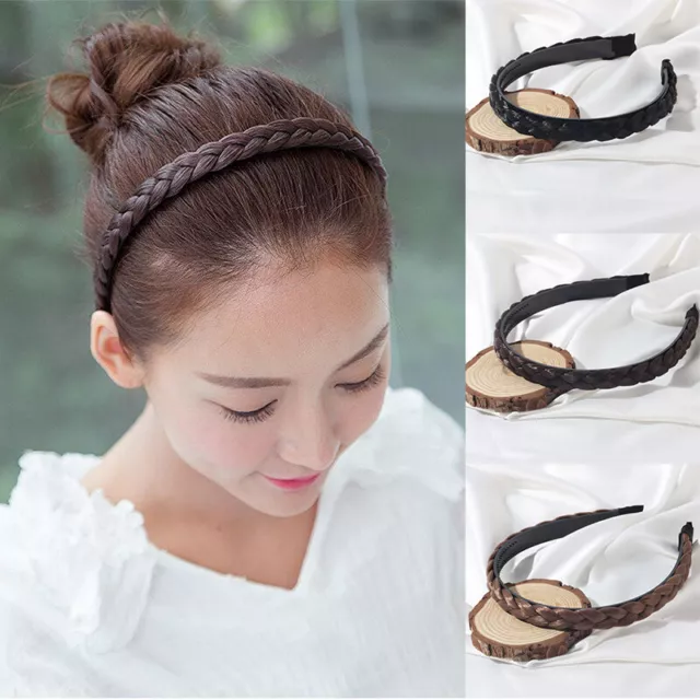 Womens Girls Head Band Braided Headband Plaited Hairband Plait Synthetic Hair