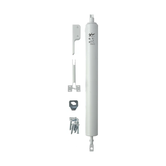 Standard Duty Pneumatic Closer V1020WH For Wood Metal Outswinging Doors White