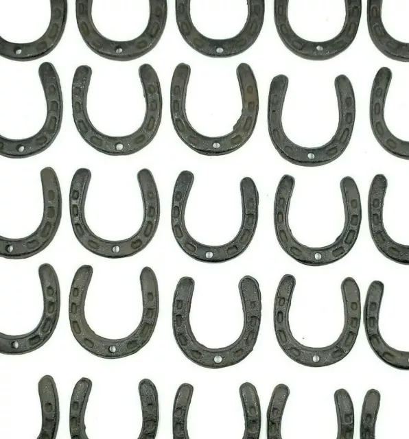 50 Tiny Cast Iron Lucky Horseshoes Western Craft Rustic Ranch Home Decor
