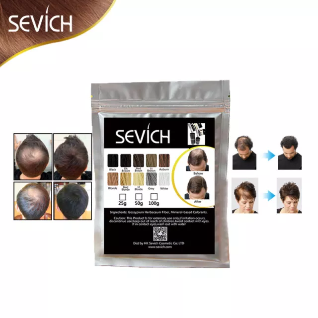 Sevich Refill Hair Fibers Keratin Building Thickening 25-100g Pack Spray Pump UK 2