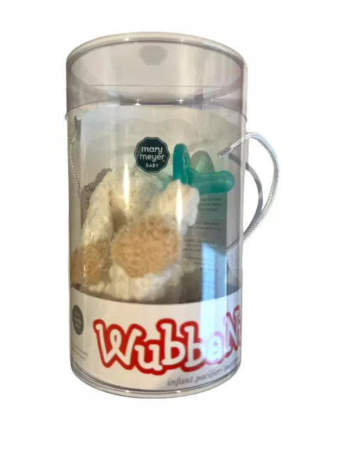 Oatmeal Bunny Wubbanub Infant Baby Binkie Holder Stuffed Animal Pacifier New 2