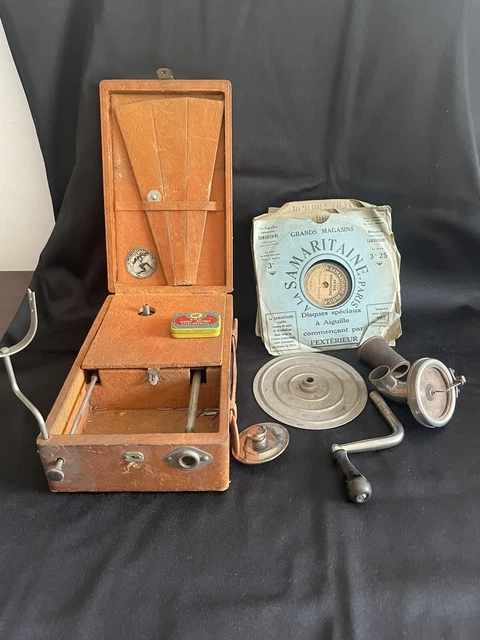 Phonographe Mignonphone Modèle De Voyage