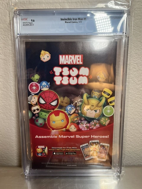 Invincible Iron Man #9 2016 2nd Print & #1 2017 CGC 9.6 Riri Williams Ironheart 3