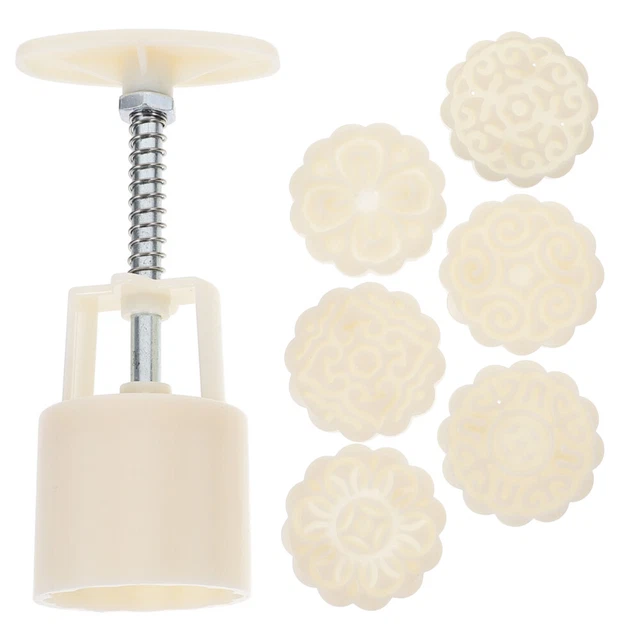 2 Stampi Per Mooncake Da 50g Con 10 Timbri - Stampa A Mano Per Fiori E Decorazioni - Foto 10