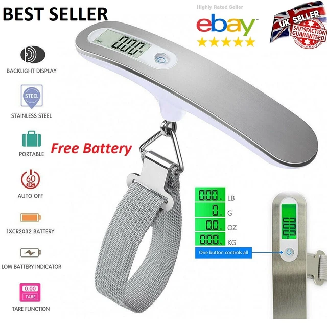 50KG Digital Travel Portable Handheld Weighing Luggage Scales Suitcase Bag LCD