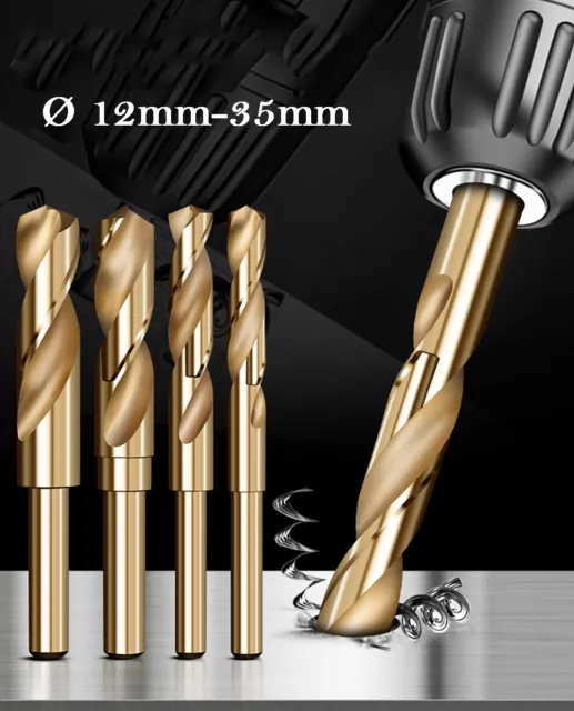 HSS Gold Cobalt Jobber Drill Bit For Stainless & Hard Steels Drills Ø 12mm-35mm