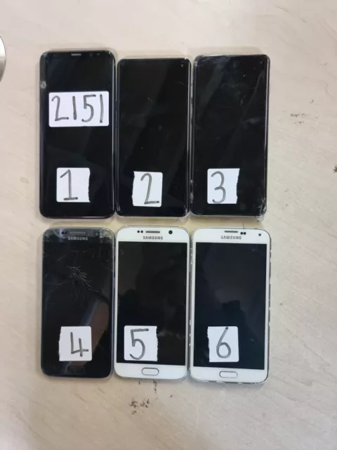 Job Lot Of 6 Samsung Phones Mixed Models | Spares And Repairs | 2151