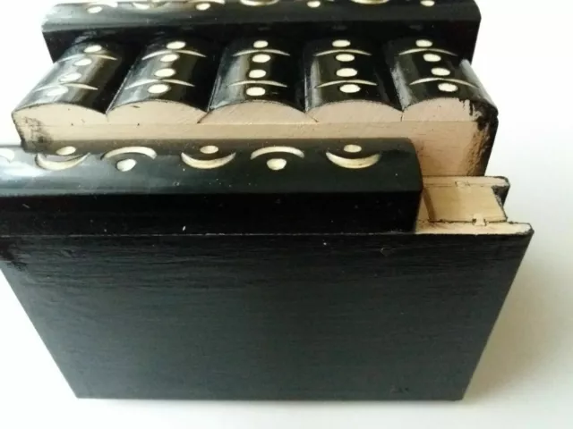 Nuovo mago in legno nero gioielli magic puzzle box rompicapo chiave nascosta 3