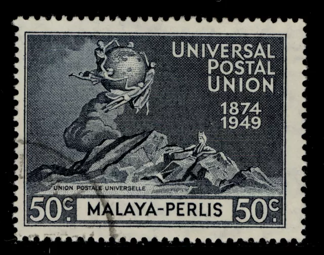 MALAYSIA - Perlis GVI SG6, 50c blue-black, FINE USED.