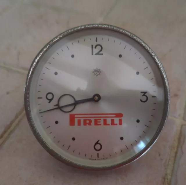 Orologio Da Tavolo Pubblicitario Pirelli Anni 60 Funzionante, Senza Pneumatico