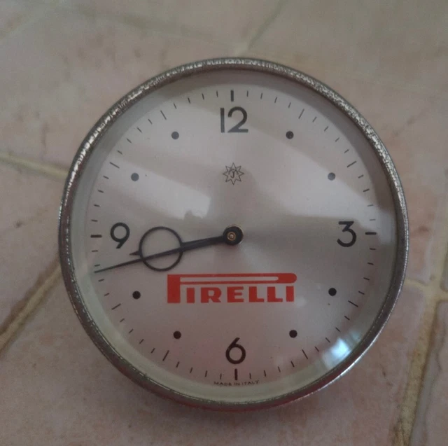 Orologio Da Tavolo Pubblicitario Pirelli Anni 60 Funzionante, Senza Pneumatico