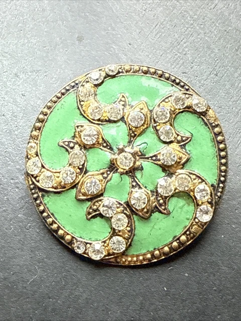 Broche Ancienne Acier – Art Nouveau / Art Déco – Motif Fleuri