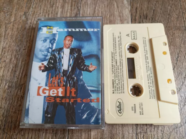 Mc Hammer Let's Get It Started Cassette Audio Tape K7 Mc  Spain Press