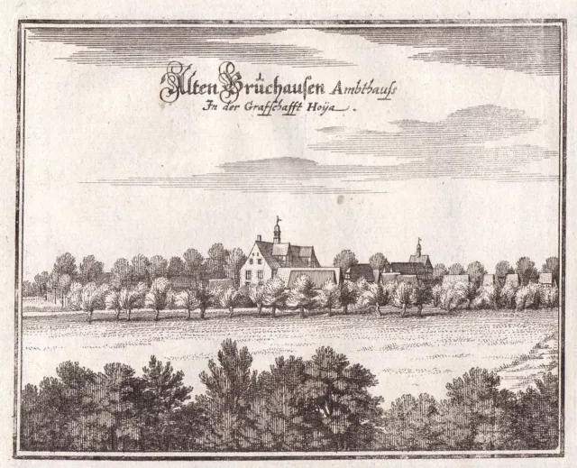 Hoya Bruchhausen LK Nienburg-Weser Grafschaft Merian Kupferstich