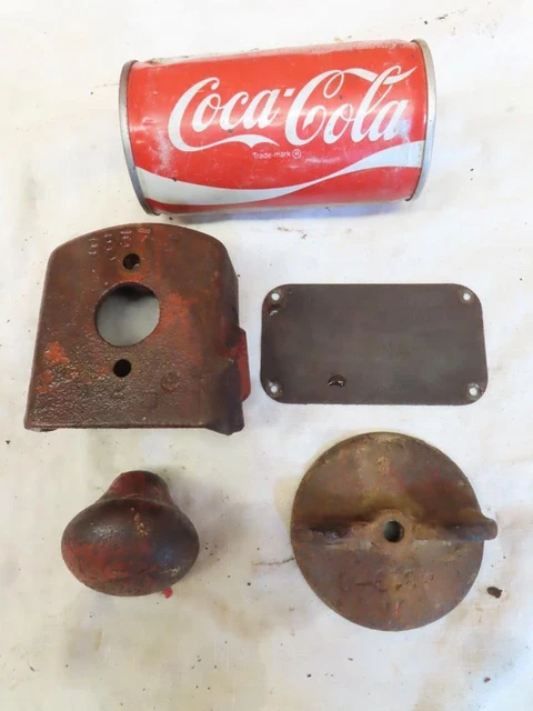 Antique Vintage 1943 Farmall H Tractor Oil Can Cast Shifter Knob Serial Tag