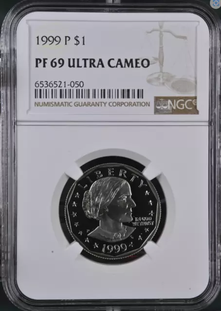 1999 P Proof Susan B. Anthony Dollar NGC PF 69 Ultra Cameo