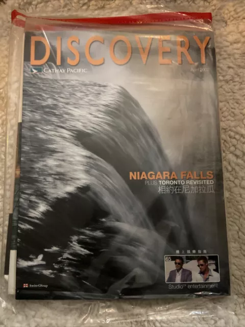 Cathay PacifIc Airways DISCOVERY Apr ‘02 The Shop Air Sick Bag Magazine-NEW
