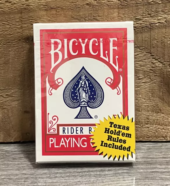 NOS Bicycle Vintage Ohio Rider Back - Red Texas Hold'em Playing Cards #PC118