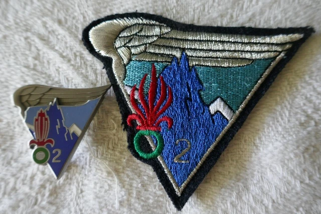 LÉGION ÉTRANGÈRE 2° REP insigne 2° compagnie montagne avec écusson EUR
