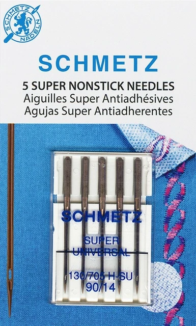 Agujas antiadherentes para máquina Schmetz tamaño 90/14 5/paquete -4503