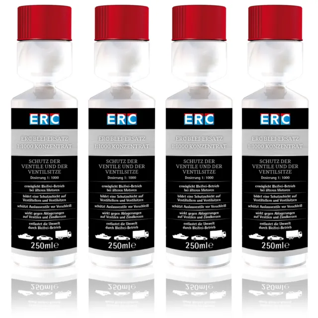 4 x 250 ML Bleiersatz Additif Essence Erc Plomb Remplacement pour Oldtimer