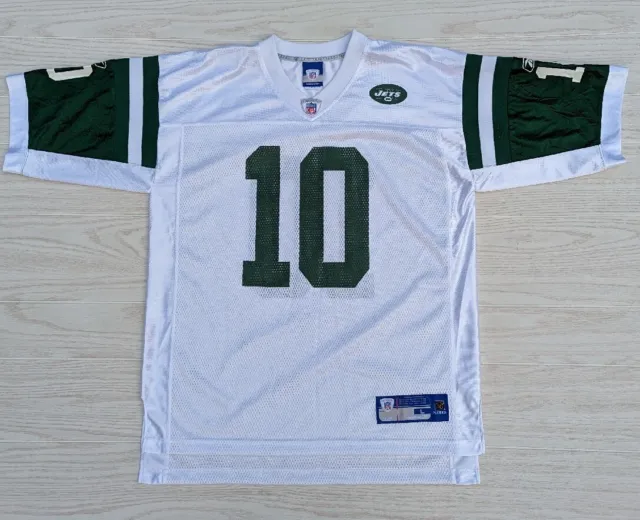 New York Jets Mens Large Green White Football NFL Chad Pennington Reebok Jersey
