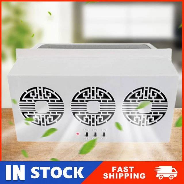 AIR CIRCULATION FAN 3 Heads Auto Ventilation Fan 5.5V Auto Parts (White