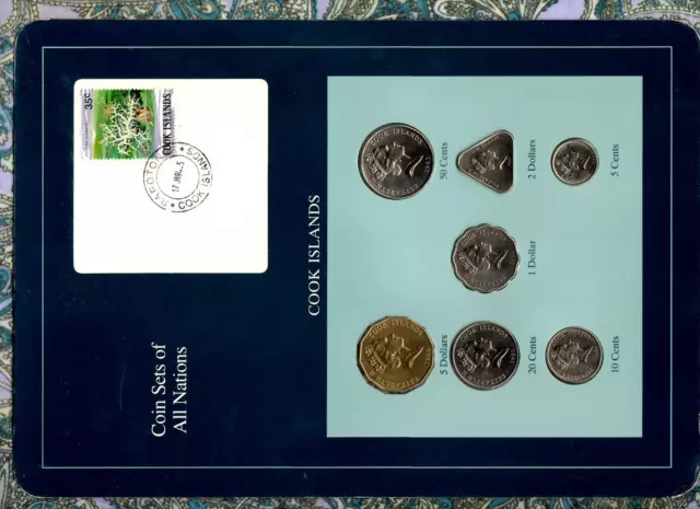 Coin Sets of All Nations Cook Islands All 1992 5 Dollars 1988 UNC