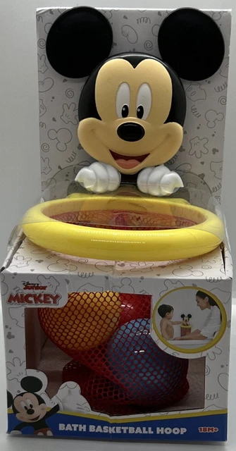 DISNEY MICKEY MOUSE Bath Basketball Hoop Suctions Bath Toy Floating