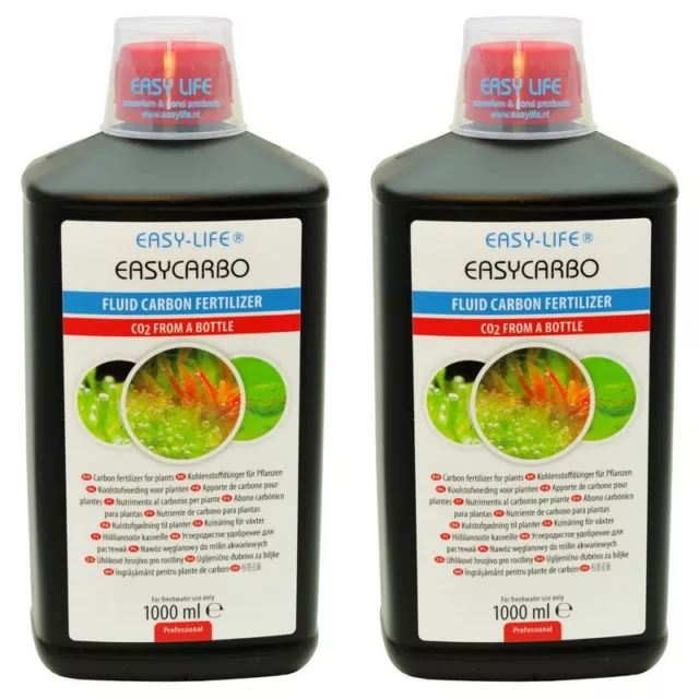 2 x 1000 ml d'engrais carbone Easy Life Carbo engrais d'aquarium CO2 engrais végétal