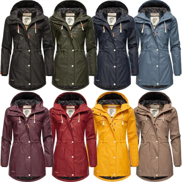 Navahoo Rainy Forest – Manteau Imperméable Long Doublé Pour Femme, Élégant Et Chaud XS à 3XL