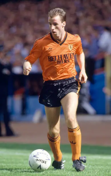 Paul Kinnaird of Dundee United in action, circa 1988. - Old Photo