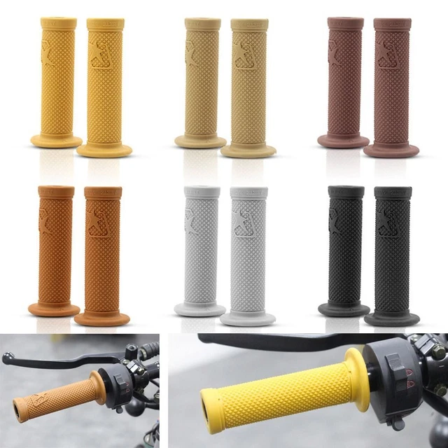 Pit 7/8" 22mm Hand Grips Rubber Handlebar Motorcycle Gloves Handle Bar Cover