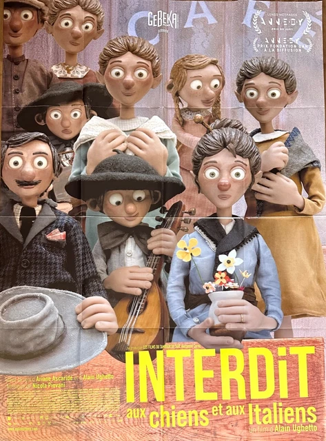Affiche Cinéma INTERDIT AUX CHIENS ET AUX ITALIENS 120x160cm Alain Ughetto