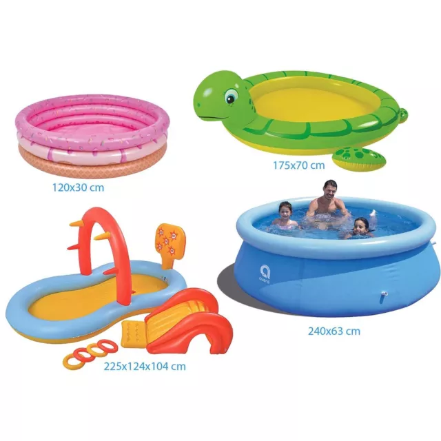 Planschbecken Babypool Kinderpool Pool Rutsche Wassersprüher Badespaß Garten