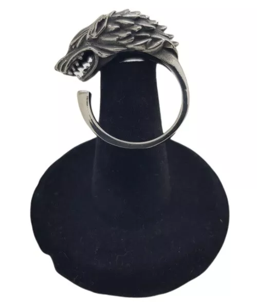 Game Of Thrones Wolf Stark Winter Is Coming Ring Open Dire Wolf Stainless Steel