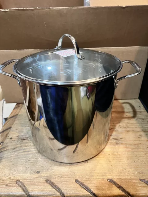 Princess House Heritage Stainless Steel 25 Qt. Stockpot & Steaming Rack  #5840 for sale online