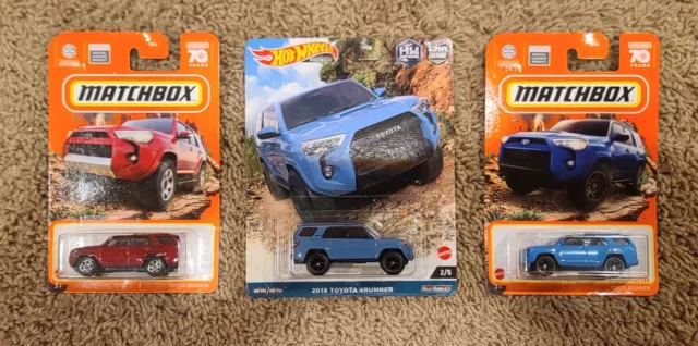HOT WHEELS PREMIUM 2018 Toyota 4 Runner azul caja de cerillas