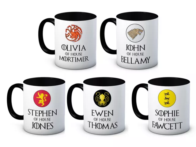 Personalised Your First Name & House Surname - Game of Thrones Inspired - Mug