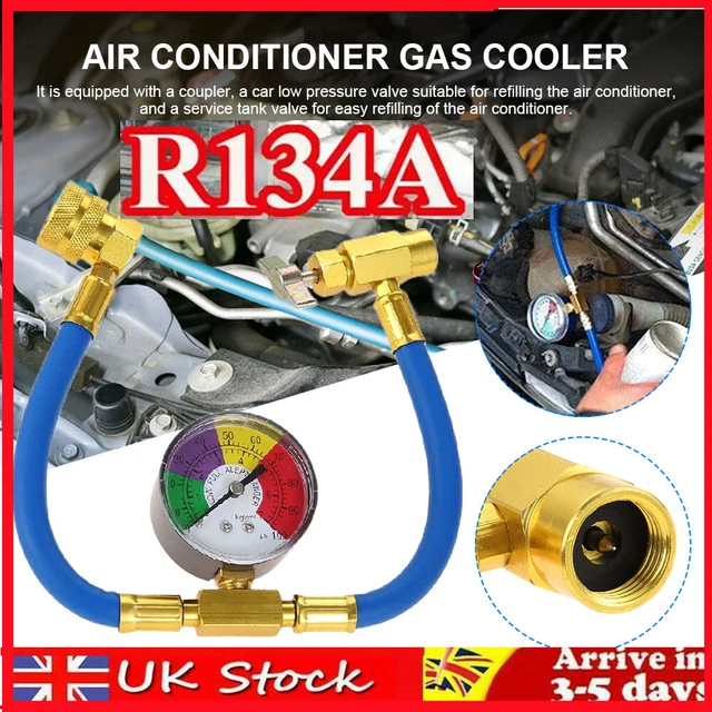 R134A A/C CAR Air Conditioning Refrigerant Recharge Measuring Kit Hose