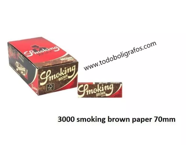 SMOKING CARTINE CORTE BROWN MARRONE SENZA CLORO  Scatola 3000 foglie .