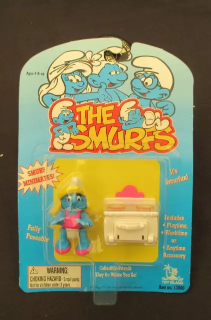 smurfs minimates Smurfette with oven   toy island 1996 Poseable