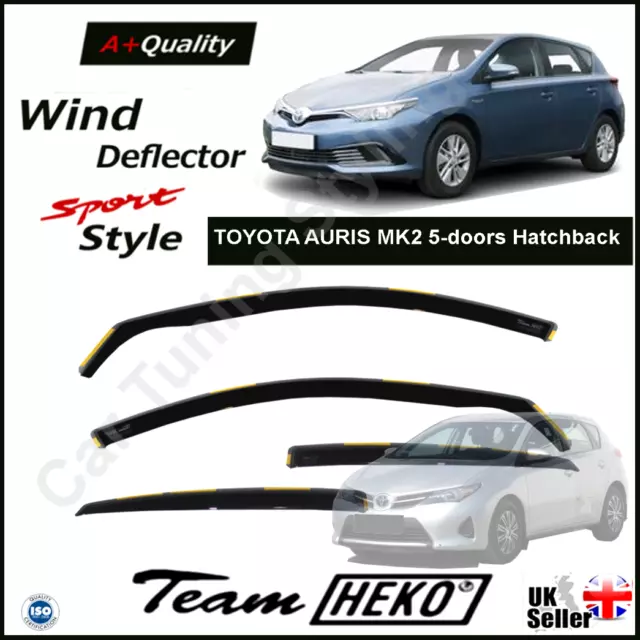 TOYOTA AURIS MK2 Hatchback 5-doors 2013-2019 4-pc wind deflectors HEKO Tinted