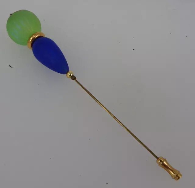 Neugablonz = Hutnadel Anfertigung im Design 1960er Jahre - UNGETRAGEN (98510)