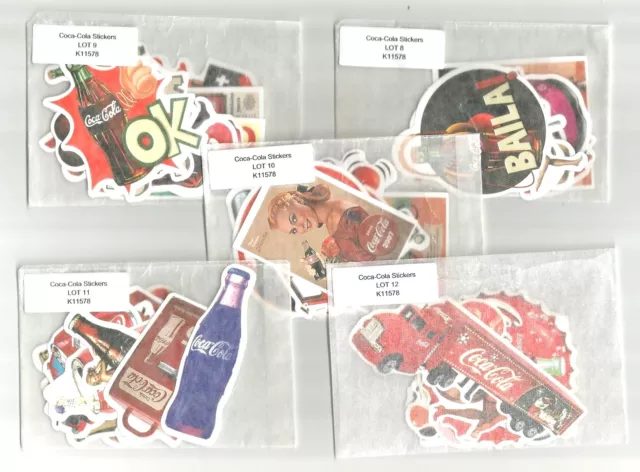 10 Coca Cola Stickers-- (Choice) Lot 6-18