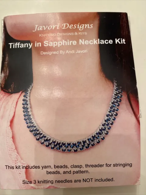 Javori Designs Tiffany Sapphire Necklace Knitting Kit