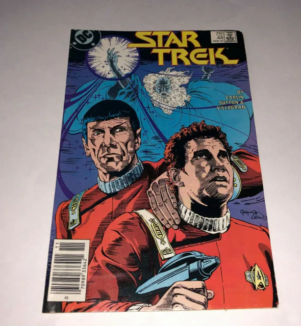 STAR TREK #44 Newsstand DC Variant Comic Book 1st Series 1984 Kirk Spock Vintage