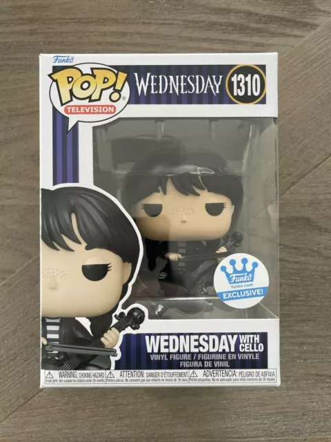 ORIGINAL RELEASE Funko Pop Wednesday With Cello Funko Shop Exclusive + Protector