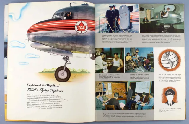 Tca Trans Canada Airlines Horizons Unlimited Vintage Airline Brochure Cutaway 3
