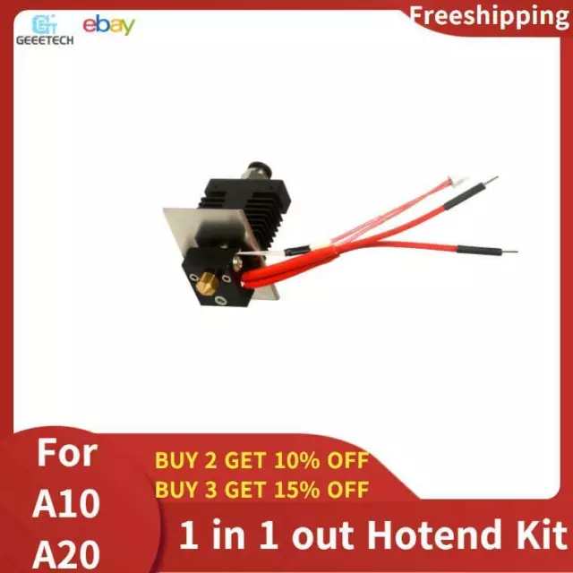 Geeetech 0.4mm Nozzle Single Hotend Mixcolor Hotend Kit for A10 A30T 3D Printer